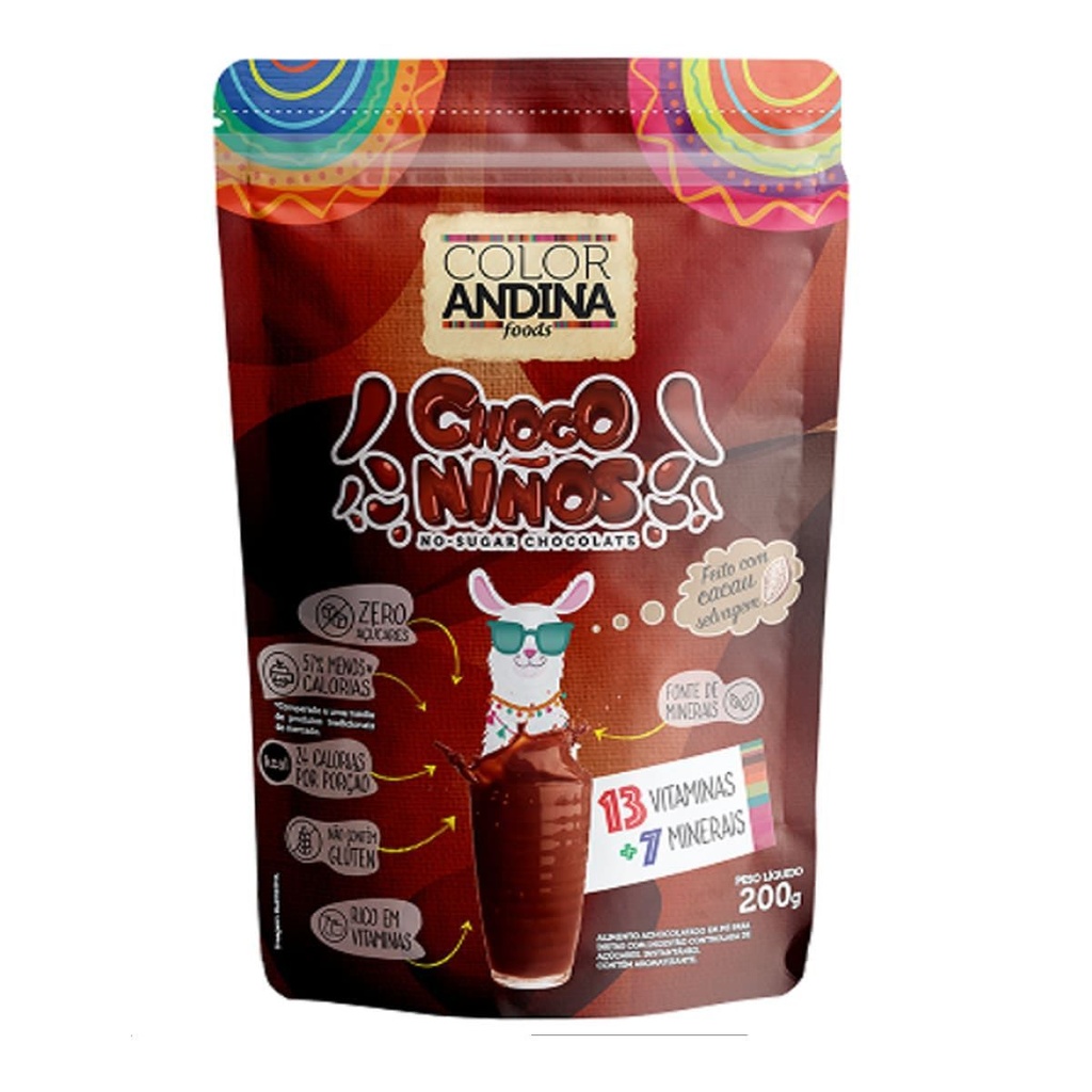 ACHOCOLATADO INFANTIL CHOCONIÑOS | zero açúcar | COLOR ANDINA